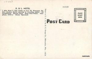 1950s K & L Motel Roadside Waycross Georgia Kropp Postcard 1591