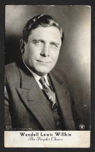 Wendell Willkie Picture Portrait RPPC Unused c1940