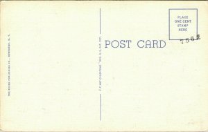 Post Office Dover NJ New Jersey Linen Postcard VTG UNP Vintage Unused Curt Teich 