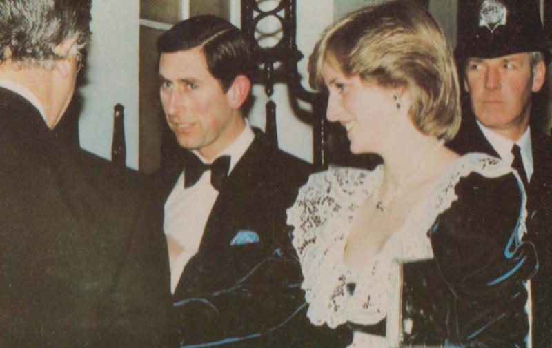 Princess Diana Prince Charles London Visit Downing Street 1982 Royal Postcard