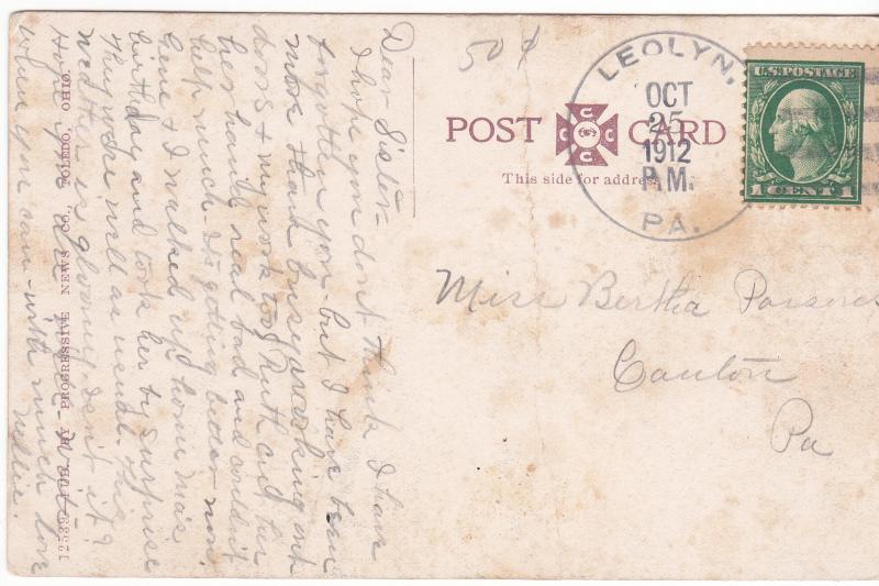 US Postcard 1912 Toledo Ohio Maumee River Walbridge Park