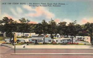 HOT SPRINGS PARK, Arkansas AR  JACK TAR COURT HOTEL  Roadside  c1940's  Postcard