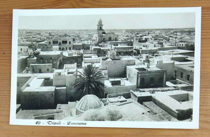   Panorama Tripoli Libya Vintage Real Photo  Postcard (N1B)