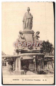 Old Postcard Nimes Fountain Pradier