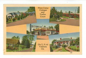 GA - Valdosta. Pine Camp Cottages, Café &  Gas Station ca1930's