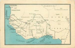 French West Africa early map card