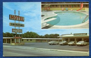 Vagabond Motel Restaurant Socorro New Mexico nm pool old postcard