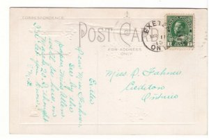 Green Harp Flag, Green Erin, Clover, Antique E. Nash St Patrick's Day Postcard