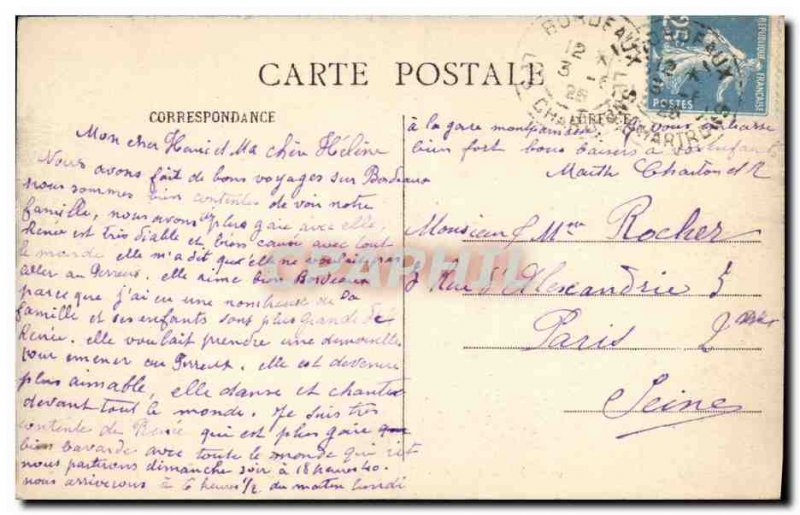 Old Postcard Bordeaux Quays loading Ships Ships