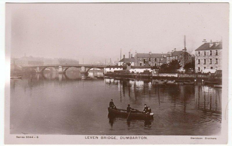 Dunbartonshire; Leven Bridge, Dumbarton RP PPC By Davidson, Unused, c 1910