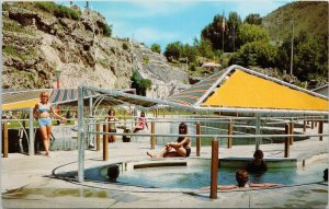 Lava Hot Springs ID Idaho Women by Pools Lava Hot Springs Foundation Postcard H9