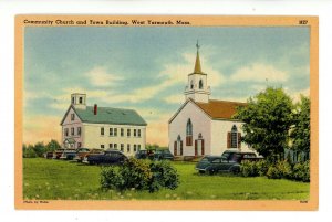 MA - West Yarmouth, Cape Cod. Community Church & Town Building