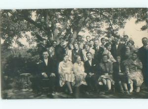 Old rppc GROUP OF PEOPLE Great Postcard AB1379
