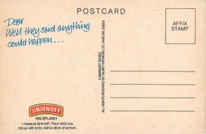 Smirnoff advertising postcard penguins big splash