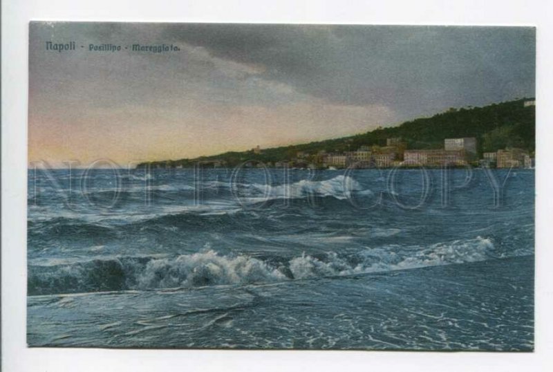 426016 ITALY NAPOLI Posillipo Mareggiata Vintage postcard