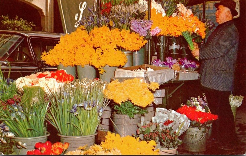 California San Francisco Flower Stand