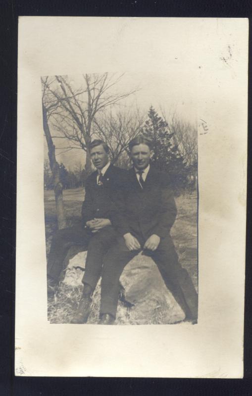 RPPC KEARNEY NEBRASKA HORN FAMILY MEN MINDEN NEBR. REAL PHOTO POSTCARD