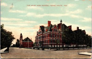 Postcard The Wiley High School in Terre Haute, Indiana