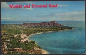 Hawaii Waikiki Beach and Diamond Head is the hub of Vacationland pm1961 ~ Chrome