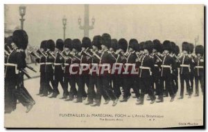 Postcard Old Army Fancy Funerals of Marechal Foch The UK & # 39armee