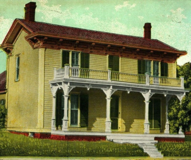 Hoosier Poet James Whitcomb Riley Birthplace Greenfield Indiana Postcard 1912