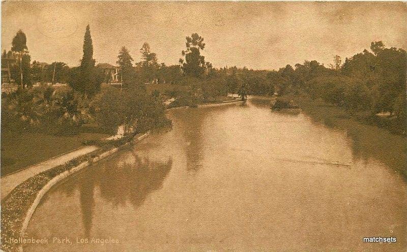 C-1910 Hollenbeck Park Los Angeles California Mitchell postcard 514