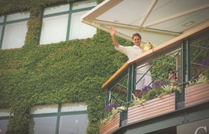 Roger Federer Wimbledon Tennis Centre Court Balcony 2012 Postcard