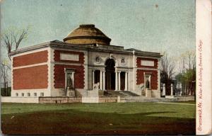 Brunswick ME~Sophocles & Demosthenes Statues~Bowdoin~Walker Art Bldg~Dome~c1905