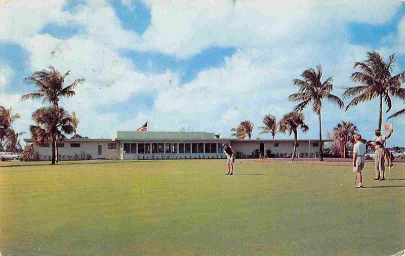 Golf Course Delray Beach Country Club Florida 1958 postcard