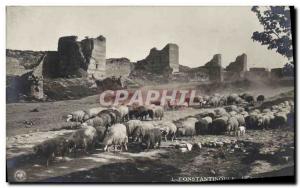 Postcard Old Constantinople Turkey Walls of 7 rounds