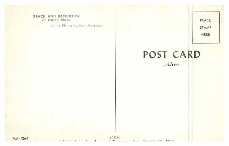 Postcard BEACH SCENE Onset Massachusetts MA AT0756