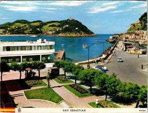 CONTINENTAL SIZE POSTCARD SAN SEBASTIAN SPAIN 1960s