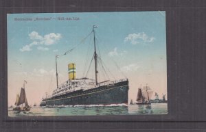 NETHERLANDS, STEAMSHIP NOORDAM  HOLLAND AMERICA LINE, 1928 ppc., used.