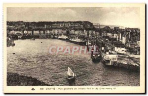 Old Postcard Dieppe Vue Generale L Avant Port and Quai Henry IV Ships