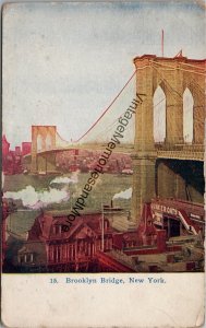 Brooklyn Bridge New York Postcard PC323