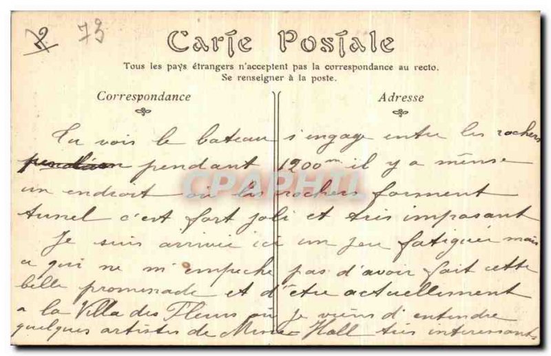 Old Postcard Gresy Sur Aix Gorges Boat Sierroz