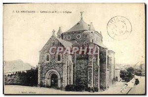 Old Postcard Brittany Liffre The church