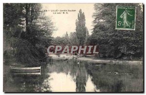 Postcard Old Lille Vauban Garden Lake