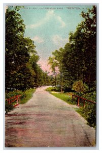 Lovers Lane Cadwalader Park Trenton New Jersey NJ UNP DB Postcard T3