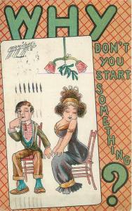 Artist impression 1911 Carmichael Why Romance Humor postcard 313