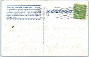 c1940s Columbia, MO Hotel Sinclair Pennant Tavern System Advertising PC A294