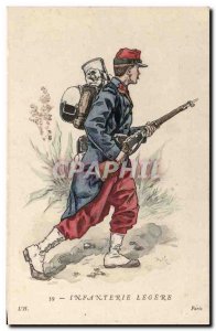 Army - Infantry Legere - Illustration - Soldier - Old Postcard (militaria)