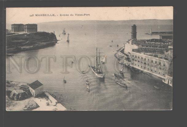 096759 FRANCE LIGHTHOUSE Marseille Entree vieux-Port Vintage