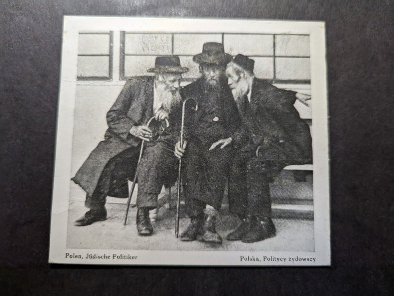 Mint Poland RPPC Postcard Jews in Poland Damage on Back