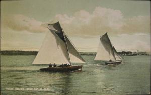 Newcastle NS Yacht Racing c1910 Postcard