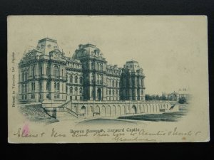 BARNARD CASTLE Bowes Museum c1902 UB Postcard, Bernard Castle Duplex 48 Postmark