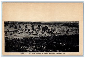 c1920's Tent City of 56th Brigade Camp Hancock Augusta Georgia GA WW1 Postcard