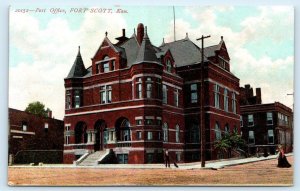 FT. SCOTT, KS Kansas  ~   U.S. POST OFFICE  c1910s  Bourbon County   Postcard