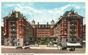 Vintage Postcard 1920's Hotel Portland Oregon OR Pub. American Art