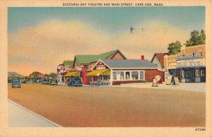 Cape Cod Massachusetts Buzzards Bay Theatre and Main Street Linen PC AA56325